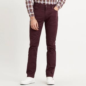 Levi's 511 Men's Burgundy Slim Fit Pants 32×32